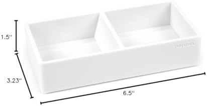 Poppin This & That Tray - Modular Desk Trays for Office Organization, Color-Coordinated Office Supplies for Desk (White, This & That Tray) - Image 4