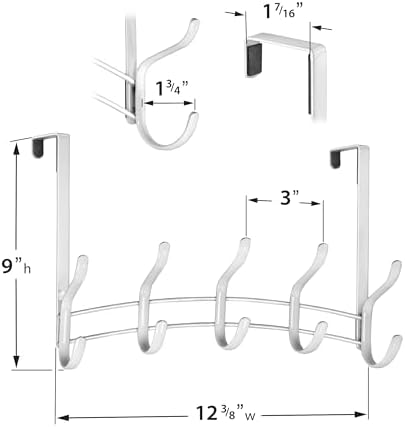 LYNK Professional® Home™ Over the Door Hooks - 10 Hook – Over the Door Coat Rack - Over the Door Hanger - Hanging Towels or Clothes - Bathroom, Bedroom, Laundry Room - Lifetime Ltd. Warranty, White - Image 6