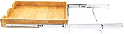 DINDON Pull Out Cabinet Organizer (11" W x 18" D) 1 Tier,Single Tier Oak Wood Under Cabinet Slide Out Shelf Drawer Box… - Image 6