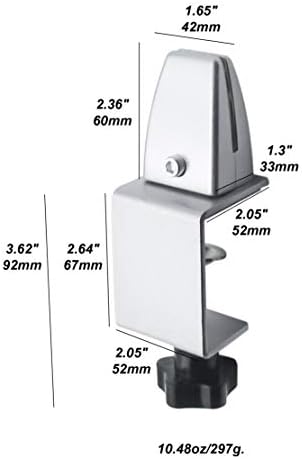 Sneeze Guard Support Clamp Partition Aluminum Adjustable Partition Support Acrylic Desk Divider Shield Privacy Panel Clamp For Clear Shield - Image 6