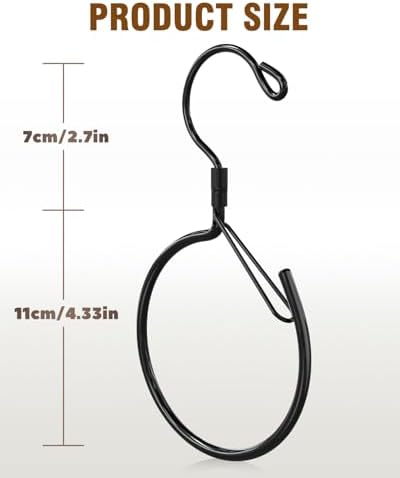 Supforce 2 Pack Belt Hanger, 360° Swivel Belt Organizer for Closet, Black - Image 6