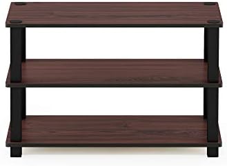Furinno Turn-S-Tube Shoe Rack, 3-Tier Small Shoe Organizer, Toolless Shoe Storage, 11.6 x 23.6 x 22.2, Easy Assembly, for Closet Entryway, Office, Garage, Cherry Oak - Image 5