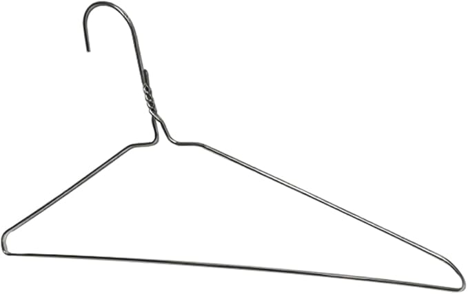 Otylzto 20Pcs Silver Wire Hangers for Clothes, Shirt, Wire Coat