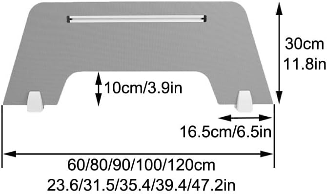 Removable Clamp-on Desk Divider, Portable Table Privacy Board, Freestanding Panel with 2 Clips for Offices Library(Blue,11.8x39.4in) - Image 6