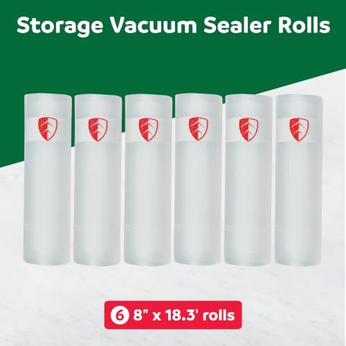 FoodSaver Vacuum Sealer Rolls, 6 Pack 8" x 13.3' Rolls (80 Total Feet), BPA-Free Custom Size Storage Bags for Food, Sous Vide, and Meal Prep - Image 7