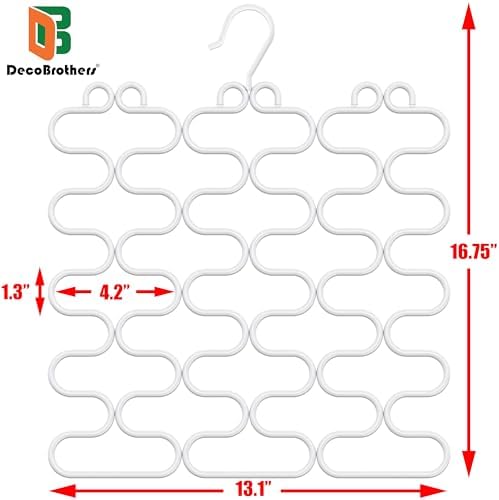 Deco Brothers Scarf Hanger for Closet, 23 Loop, White - Image 6