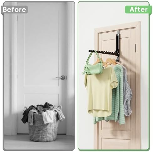 Foldable Over the Door Hooks, Over the Door Hanger for Space Saving - Image 6