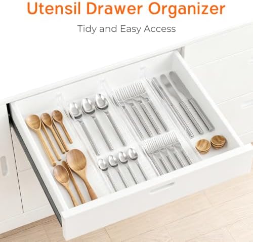 4 Pack 2.36" High Shallow Drawer Dividers, 12.5"-21.3" Expandable - Image 6