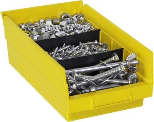 Akro-Mils 40130 Plastic Width Dividers for 4" Tall Shelf Bins, 24-Pk, Black - Image 7