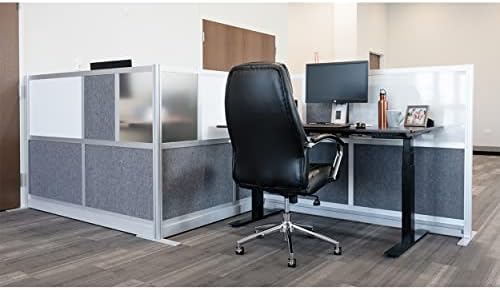Workflow Modular Wall | Room Divider with Whiteboard, Sound Dampening, & Frosted Acrylic Panels | Expandable Office Partition for Privacy & Stability (70" x 48") - Image 7