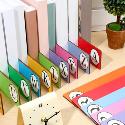 26 Pcs Colorful Alphabet Book Dividers A-Z Wooden Organizer - Image 6