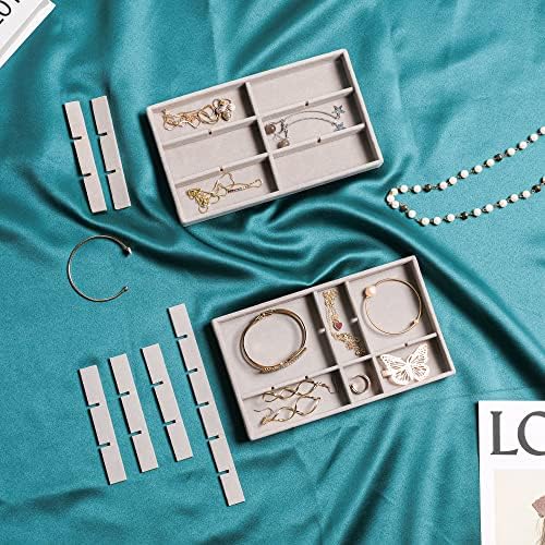 Frebeauty Jewelry Trays for Drawer,Set of 4 Jewelry Organizer and Storage - Image 6