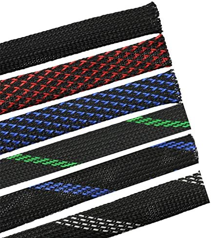 30ft PET Expandable Sleeving Wire Cable Sleeve (2/3", Silver&Black) - Image 5