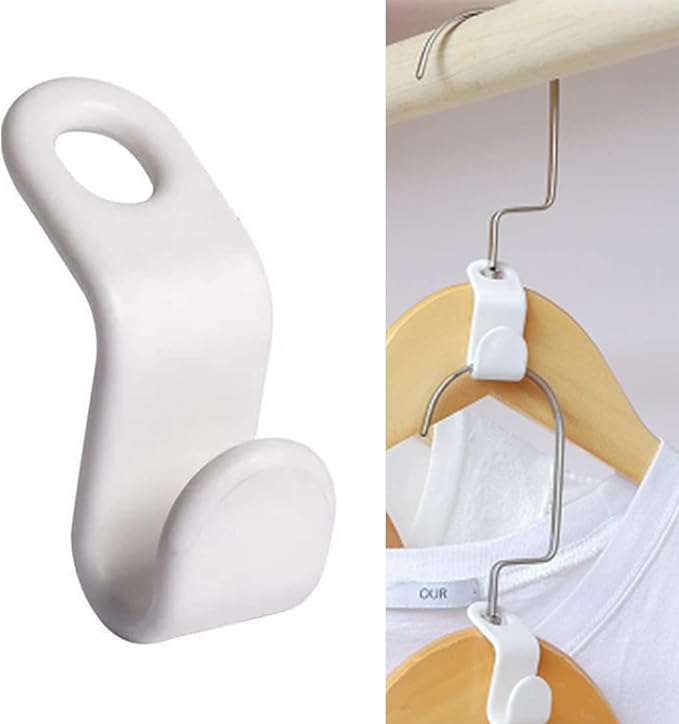 Otylzto 100PCS Closet Space Saver, Clothes Hanger Connector Hooks, Small Organization, Hanger Hooks