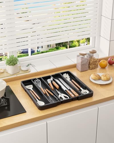Aujen Silverware Drawer Organizer, Adjustable Utensil Cutlery Tray - Image 7