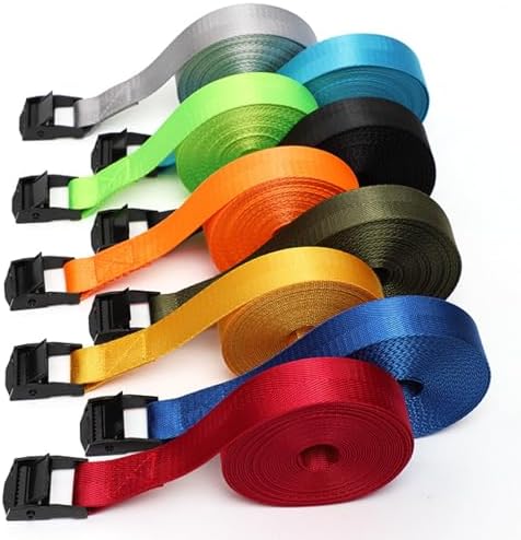 TRIWONDER Cinch Tie Down Strap Lashing Straps Heavy Duty Nylon Straps with Cam Buckles for Cargo, Trucks, Boat, Motorcycle,SUP, Kayak, Canoe, Trailer (01# Yellow - 4 Packs, 16.4 FT) - Image 7
