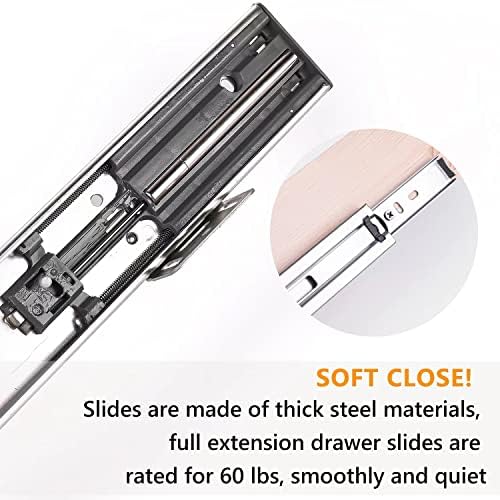 Mulush 16”W x 21”D x 3‘’H Soft Close Slide Out Wood Drawer Organizer for Kitchen, Finished, (Cabinet Opening>17.5 inches for Bottom Assembly, Opening= 17 inches for Side Assembly) - Image 6