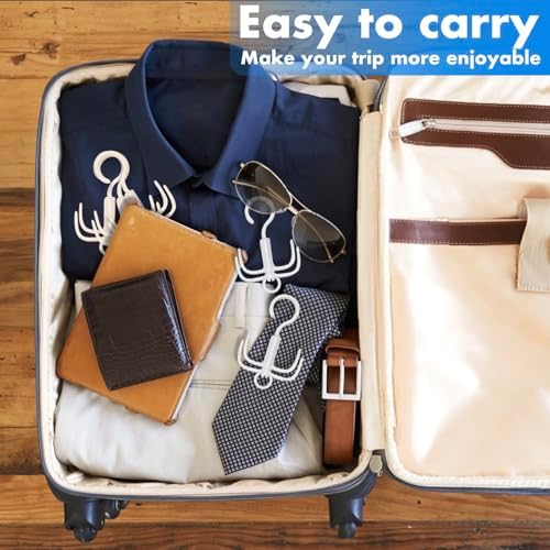 4Pcs Belt Hanger, Tie Hanger, Belt Organizer for Closet (Beige) - Image 7