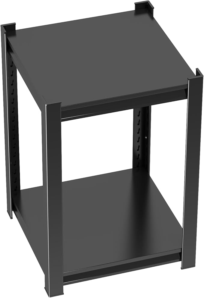2-Tier Small Shelving, 14''W*12''D*22''H Metal Storage Shelf ,500 lbs Heavy Duty Unit Shelves, Upgraded Reinforced Double-Layer Columns for Kitchen Bedroom, Bookshelf, Living room, Coffee rack