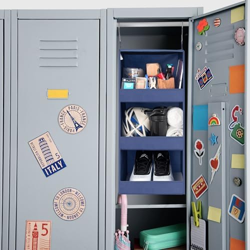 GRANNY SAYS 3-Shelf Hanging Closet Organizer, Foldable Storage, Navy - Image 7