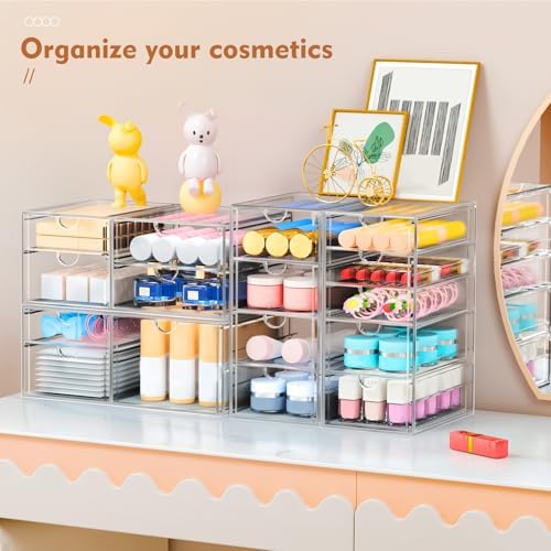 ARSTPEOE 17-Drawer Acrylic Storage & Makeup Organizer for Desk, Bath - Image 7