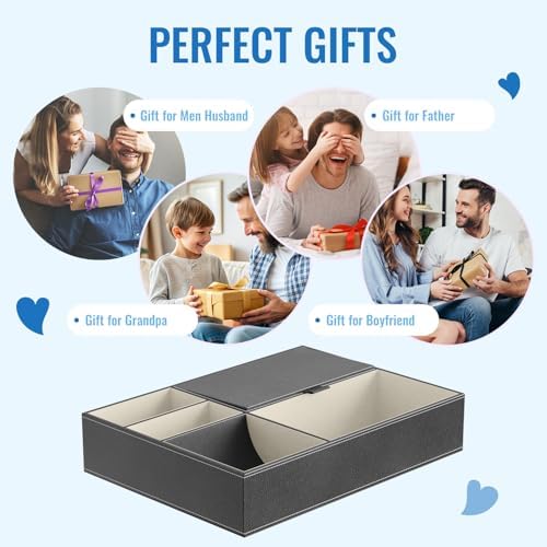 Baoyun Mens Valet Tray Organizer, Mens Jewelry Box, Nightstand Organizer - Image 6