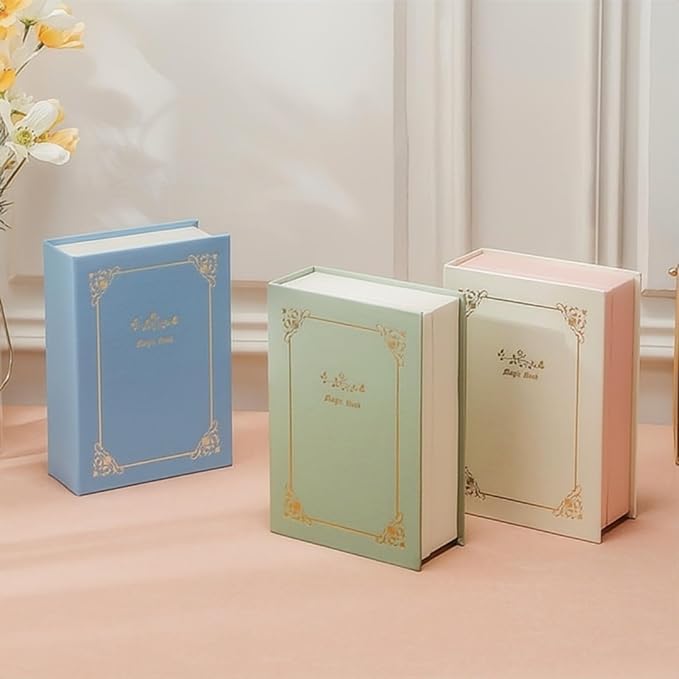 PU Leather Book Jewelry Organizer Box with Magnetic Closure, Stylish Jewelry Box for Women and Girls,Travle Jewelry Case for Rings Necklaces Earring (Ashy Pink)
