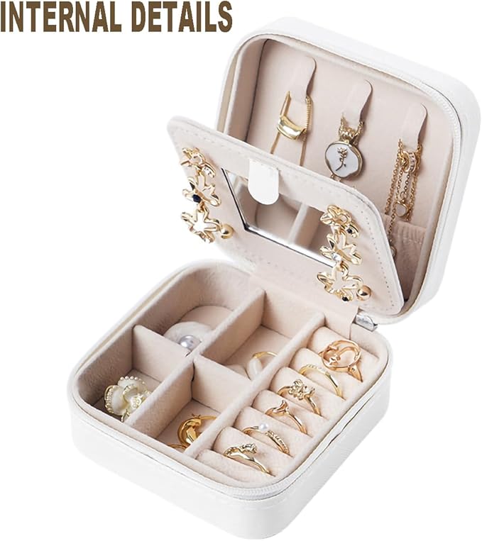 Compact And Secure Jewelry Boxes For Women Small Jewelris Box For Travel Portable Case With Lock Key Beautiful Jewelry Organizer And Storage Solution