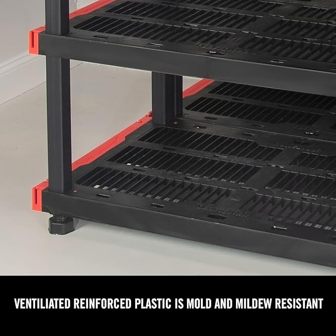 CX Craftsman 5-Tier Highly Durable Storage Rack, 5 Shelves That Support up to 200lbs/shelf, Organization and Storage, Weather-Resistant Design, Easy Assembly, American Made (72.3”H x 40”W x 24”D)