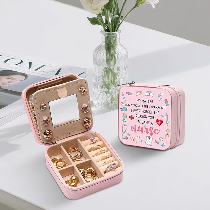 GAOLZIUY Nurse Gifts for Women, Nurse Travel Portable Jewelry Box, Appreciation RN Graduation Nurses Week Christmas Nurse’s Day Gifts for Nursing Student