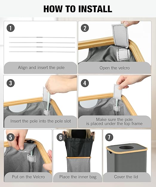 Recycling Bins for Kitchen, 26 Gallon (100L) Recycle Bin with lid, Indoor Oxford Fabric Recycling Trash Can with 2 Pack Removeable and Reusable Inner Bags for Bottle Can Glass Plastic Sticker, Grey