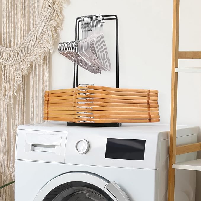 Hanger Stacker 2 Pack, Clothes Hanger Holder Organizer for Closet Laundry Room, Organizer Stacker for Coat Wire Hangers,Hanger Rack Stand Caddy for Adult Kids Velvet Pants Hangers Storage