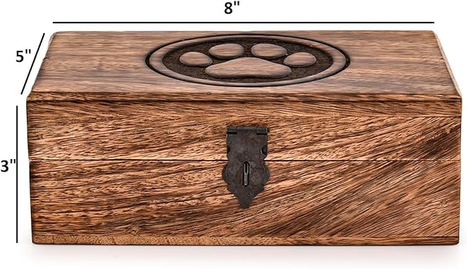 Kaizen Casa Jewellery Box Paw Design-Trinket Box Ladies-Jewellery Multipurpose Treasure Chest Keepsake Organizer Size- 8" x 5" x 3",| Decorative Storage Bin