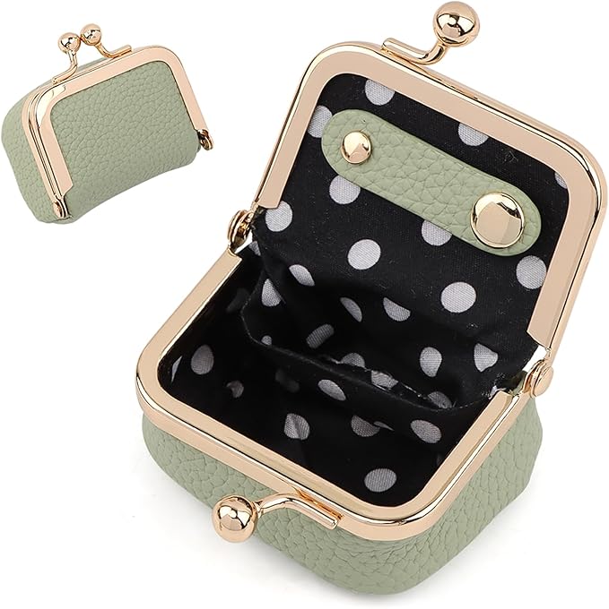 PU Leather Mini Jewelry Box, Vintage Portable Mini Jewelry Organizer with Kiss Lock, Compact Travel Case for Rings, Earrings, Necklaces - Ideal Gift for Women