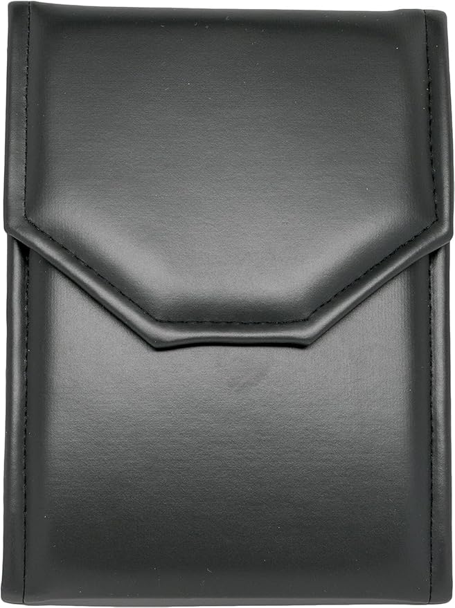 Novel Box Necklace Display Pearl Folder 7x5 inch Small Travel Jewelry Case - Wedding Jewelry Storage Holder with Smooth Finish - Jewelry Organizer Necklace Box - Black/White Stitched