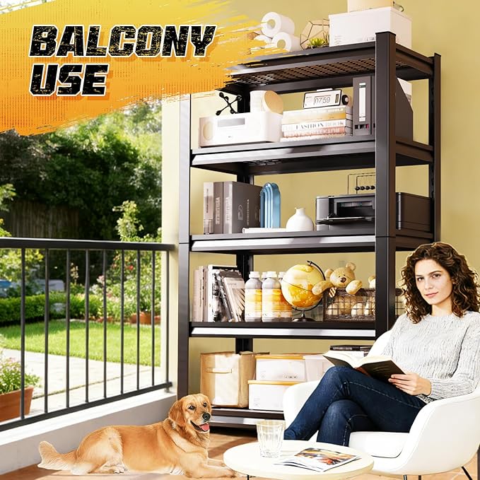 Garage Storage Shelves 5-Tier,Garage Storage System Shelves Adjustable,Storage Shelving for Basement,Pantry,Kitchen,Warehouse (1, 72" H x35 W x 16" D)
