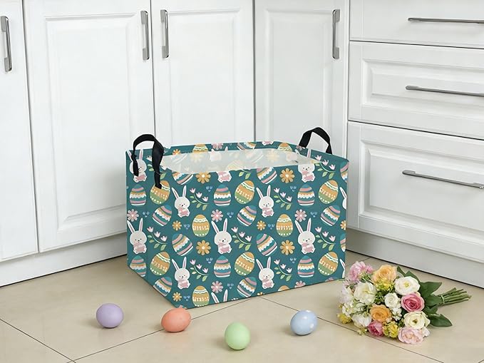 Rectangular Easter Basket Kids Basket Rectangular Cute Storage Bin Organizer Box Room Decor for Home Decor.