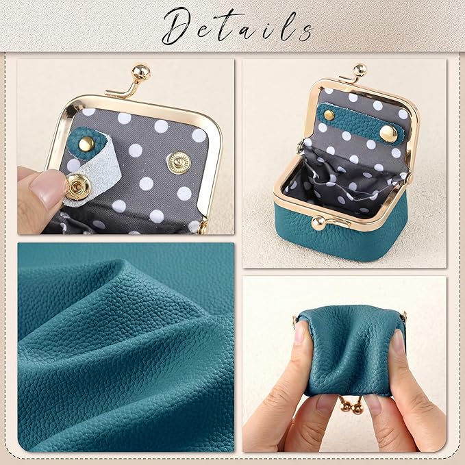 Zivyes Mini Jewelry Box Travel Small Coin Purse Organizer Case Genuine Leather Tiny Size (sky blue)