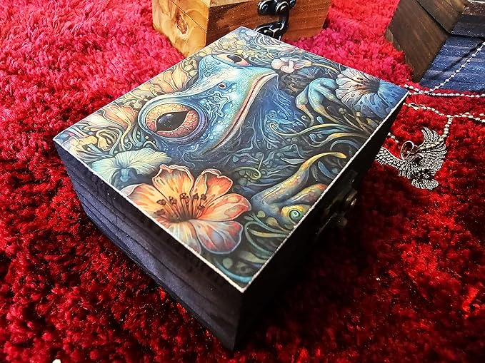 RK Collections Frog Trinket Box Small Jewelry Keepsake Box | Frog lovers Gift Idea, Animals Ornaments for Girls, Women, Gift Idea, for Home Décor (3FS)