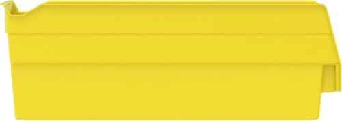 Akro-Mils 30110 Heavy Duty Plastic Shelf Bins, 12"x 3"x 4", Yellow, 24-Pack - Image 6