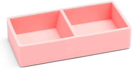 Poppin Stackable Letter and Accessory Trays for Office Organization - Modular Lacquer Desk Trays, Color-Coordinated Office Supplies for Desk, Paper Trays (Blush Pink, This & that Tray) by Poppin