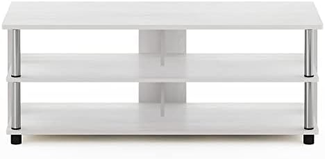 Furinno Turn-N-Tube Shoe Rack, 3-Tier Shoe Organizer, Compact Shoe Storage with Open Shelves and Stainless Steel Tubes, 15.5 x 41.1 x 15.8, for Closet Entryway, Office, Garage, White Oak - Image 6