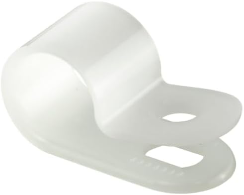 GTSE - White Nylon Plastic Cable Clamps 3/8 Inch Screw Mount 100 Pack by GTSE
