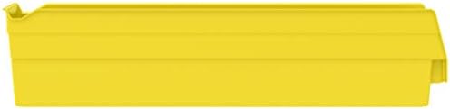 Akro-Mils 30128 Heavy Duty Plastic Shelf Bins, 18"x 4"x 4", Yellow, 12-Pack - Image 2