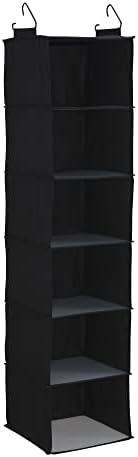 Household Essentials Black 6 Shelf Hanging Closet Organizer Shelf by HouseholdEssentials