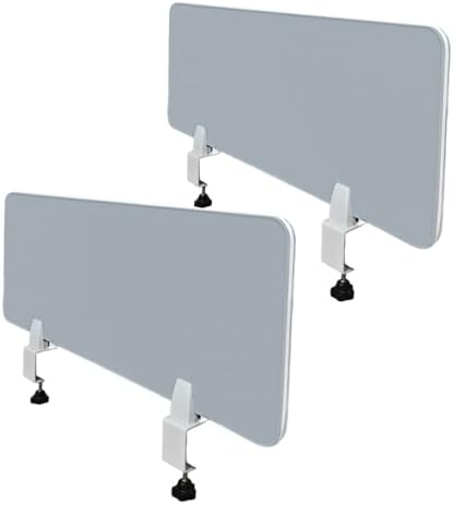 Light Gray Desk Privacy Dividers - 2 Sets Wood Office Partitions, Desktop Mounted Panel for Classroom & Office Use (20x80cm/9.8x31.4in) - Enhance Workspace Privacy by Unknown
