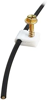 STEREN Coaxial Cable Clips - Cable Holder - Wire Clips - Siding Clips for Hanging - Cord Holder for Desk - Cable Clamps (White, 100 Count - Mini Screw) - Image 6