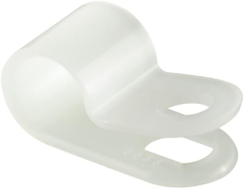 GTSE - White Nylon Plastic Cable Clamps 1/4 Inch Screw Mount 100 Pack by GTSE