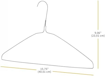 Whitmor Metal Wire Clothes Hangers 16inch, Durable Clothes, Garment & Coat Hangers, Slim Space-Saving 20 Pack, Silver - Image 3