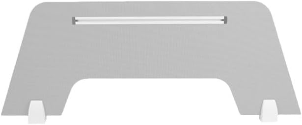 Removable Clamp-on Desk Divider, Portable Table Privacy Board, Freestanding Panel with 2 Clips for Offices Library(Light Gray,11.8x31.5in) by XLIHAWY